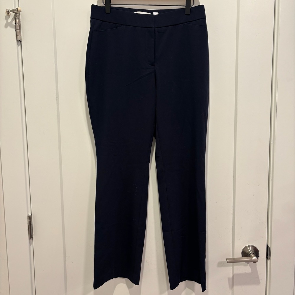 Lark & Ro Navy Blue Straight Leg Dress Pants Womens 6S‎ Short Petite Trousers